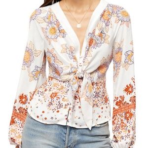 Free People Women's Run Free Tunic Top in White Size XL